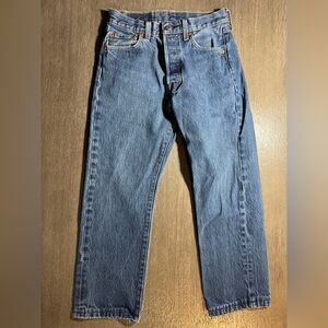 Levi’s Denim Straight Leg 501 Button Fly Jeans 30 18